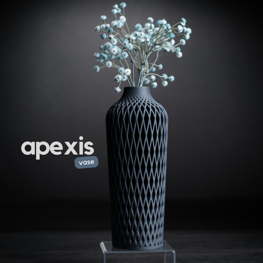 01_NOU - vază minimalistă cu geometrie complexă · apexis